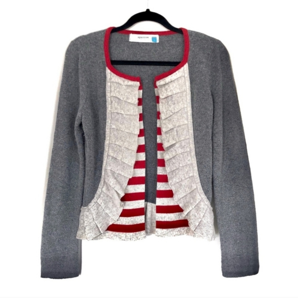 Anthropologie Sparrow Masked Striped Sweater Sz S